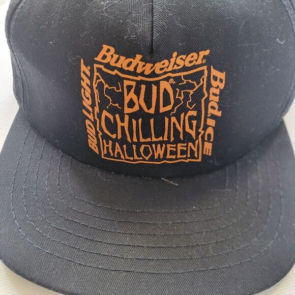 Vintage Budweiser Budlight Bud Ice Halloween Cap Hat Snapback OS - Picture 2 of 8